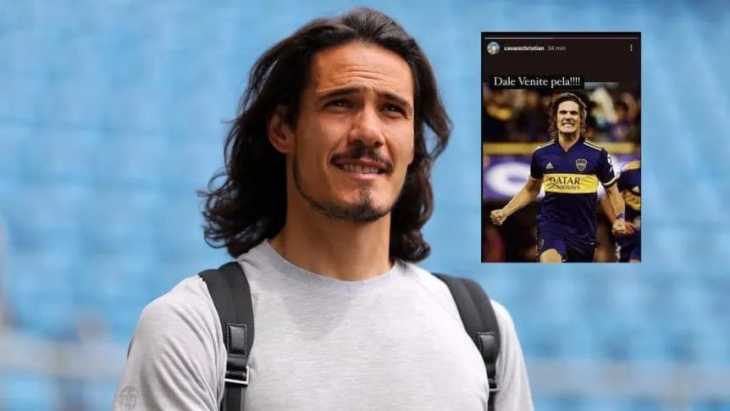 ¡Venite a Boca!: el mensaje de Christian Cavani a Edinson que ilusiona a Riquelme
