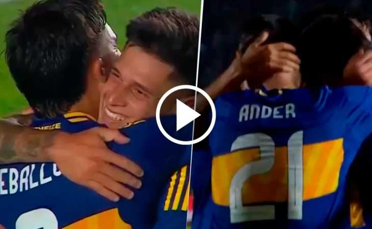 VIDEO: Dos goles de Boca en un minuto: así marcaron Zeballos y Merentiel ante Argentino de Monte Maíz
