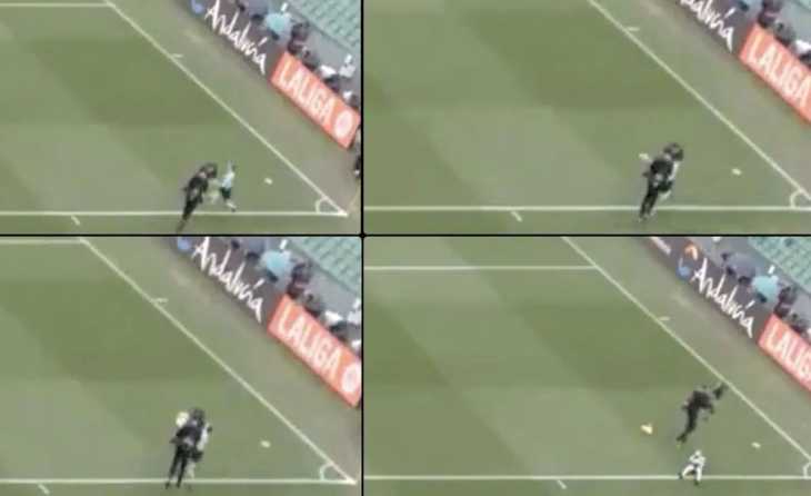 VIDEO: El choque brutal de una jueza asistente con una cámara que impacta al fútbol de España