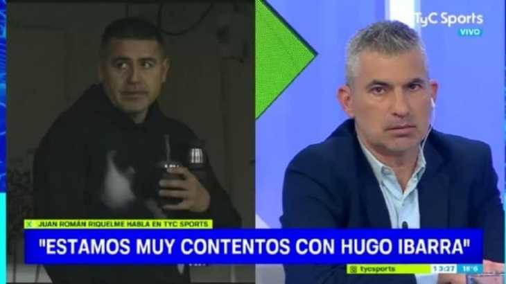 VIDEO: El cruce entre Riquelme y Guido Glait al aire: ¿Puedo terminar o no?