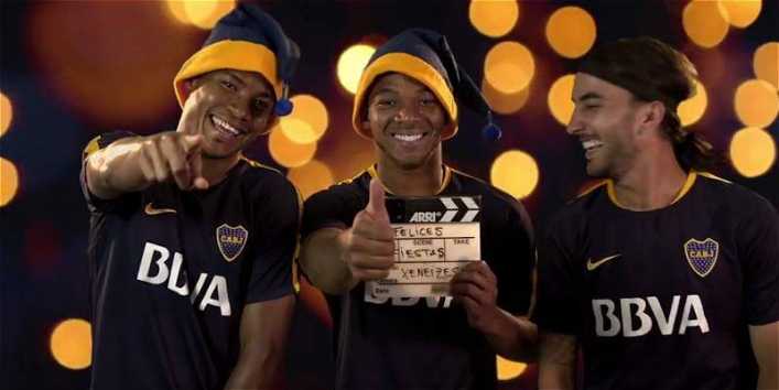 VIDEO: El divertido mensaje de navidad de los colombianos en Boca Juniors
