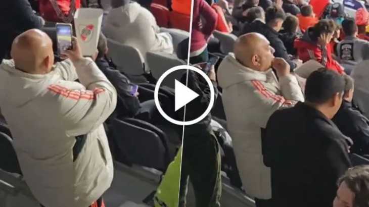 VIDEO: El gesto de un hincha de River que generó las burlas de los hinchas de Boca