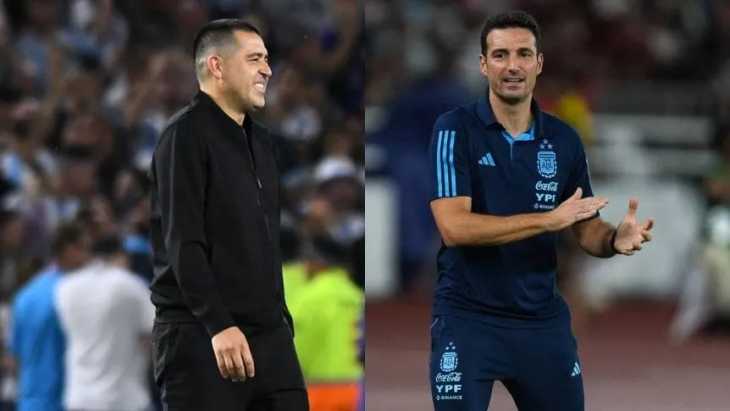 VIDEO: El mensaje de Scaloni para Riquelme por su nuevo rol en Boca: Ojalá le vaya bien
