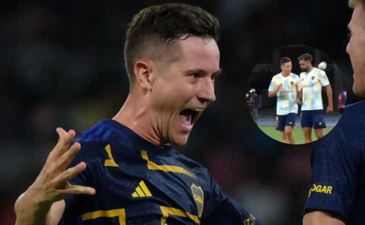 VIDEO: La charla entre Ander Herrera y Milton Giménez que terminó en gol de Boca