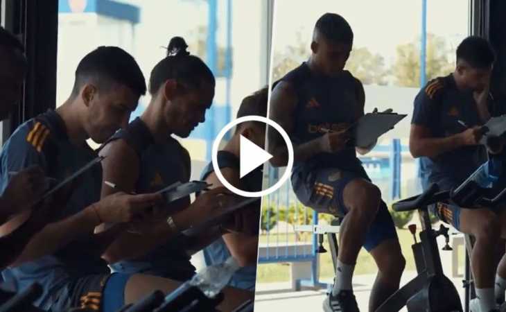 VIDEO: La inusual actividad del plantel de Boca en el Predio de Ezeiza: ¿qué anotaron los jugadores?