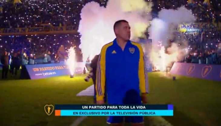 VIDEO: La salida y ovación de Riquelme en su partido despedida en La Bombonera