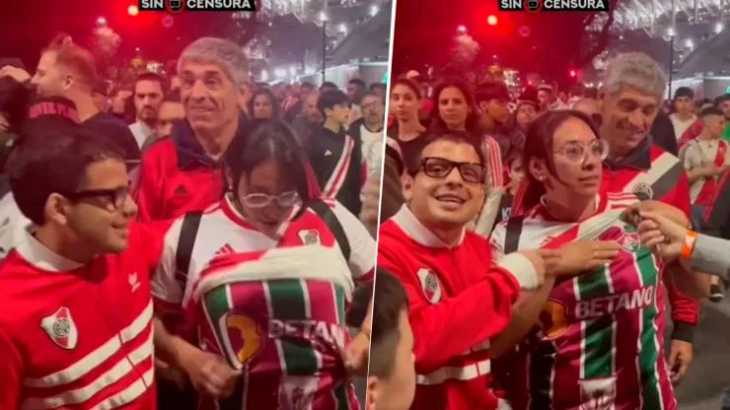 VIDEO: Qué chiquitos que son: hinchas de River fueron al Monumental con la camiseta de Fluminense