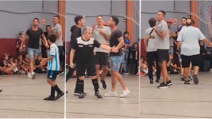 VIDEO: Un ex Boca quiso pelear con un árbitro en un partido de baby fútbol