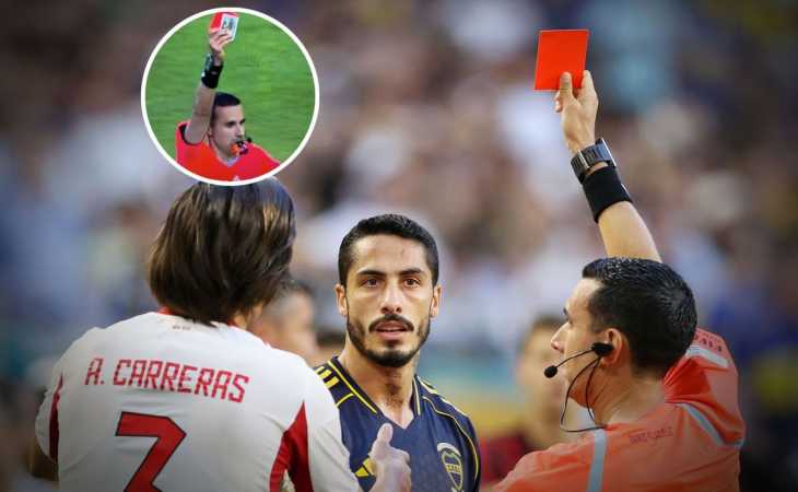 Viral: qué tenía en la mano el árbitro mexicano cuando expulsó a Nicolás Figal