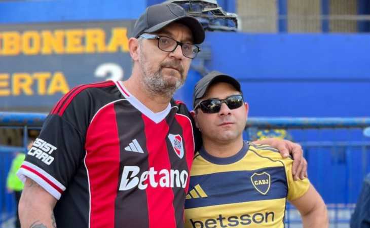 Viral: un hincha de River apareció en La Bombonera para despedir a Russo