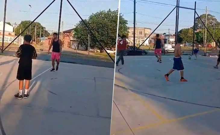 Viral: un jugador de Boca sorprendió jugando un picado con niños en su barrio