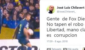 Chilavert enfureció tras el primer gol de Boca ante Libertad