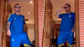 Daniel Osvaldo se burló de River, con un detalle especial en la puerta de su casa