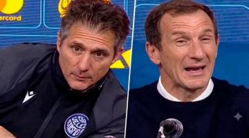 El divertido cruce entre Guillermo Barros Schelotto y Arruabarrena en la conferencia: “Que venga Gustavo”