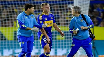 Juan Barinaga sintió una molestia y es duda para el próximo partido de Boca