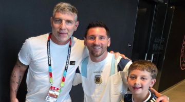 Martín Palermo visitó a la Selección Argentina: las fotos virales con Paredes, Messi y Scaloni