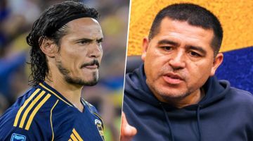 Riquelme lamentó el final del ciclo de Edinson Cavani en Boca: “Una pena”