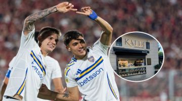 Zeballos y Zenón visitaron la cafetería que un jugador de Boca tiene en Palermo